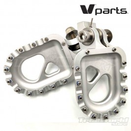 Trial universal gray aluminum footrests