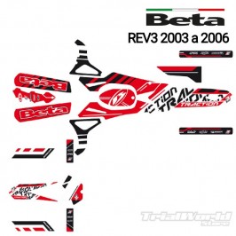 Kit d'autocollants Beta REV 2003 à 2006 Blackbird