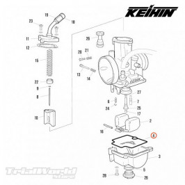 Keihin PWK 28 tank O-ring for trial bikes 2