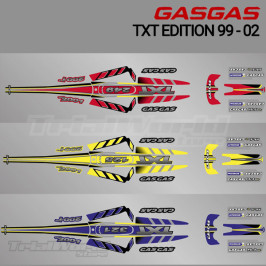 Kit d'autocollants GasGas TXT Edition 1999 à 2002