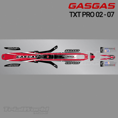 Stickers kit GasGas TXT PRO 2002 a 2007