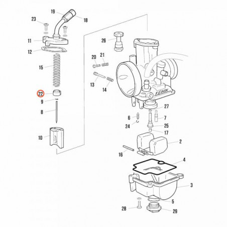 Spring guide Keihin PWK 28
