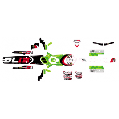 Kit complet d'autocollants Vertigo Vertical Lampkin DL12 2019
