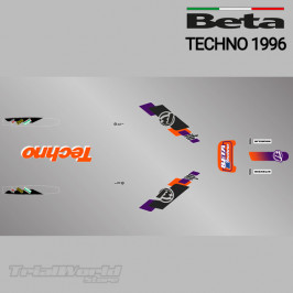 Kit d'autocollants Beta Techno 1996 orange