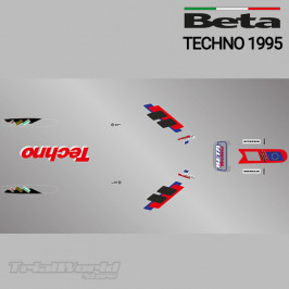 Aufklebersatz Beta Techno 1995 blau