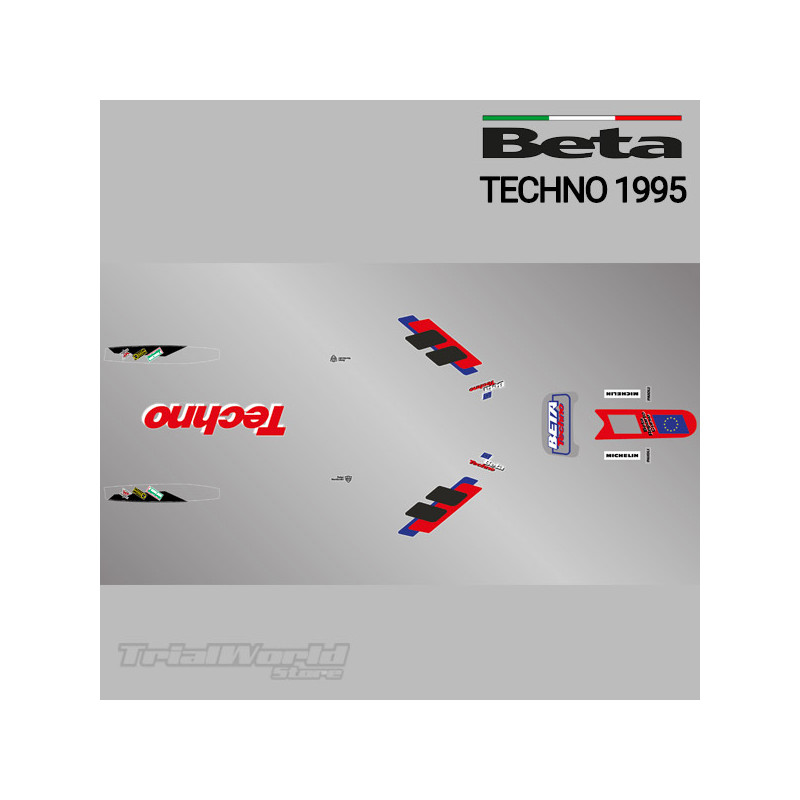 Beta Techno 1995 blue sticker kit