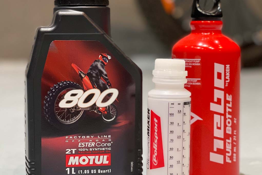 Trials bike fuel mix deals